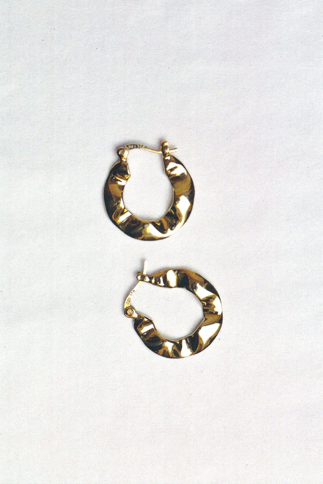 Vintage Runched Hoop Earrings